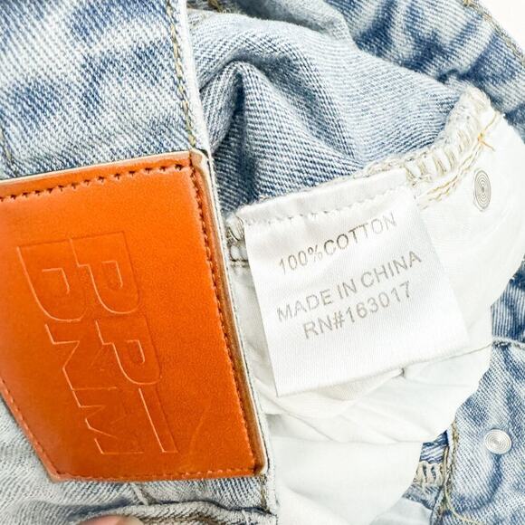 Princess Polly Light Wash Denim Mom Jeans Raw Hem Size 0 - Picture 6 of 8